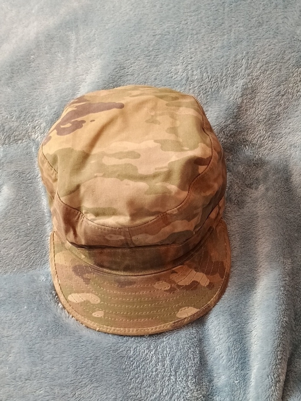 Multicam Camouflage Military Cap - Tan/Green Shows Definate Signs Of Wear